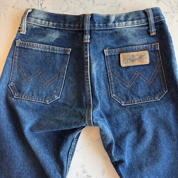 Vintage Blue Bell Wrangler low/mid rise bell bottom denim jeans - Picture 3 of 14